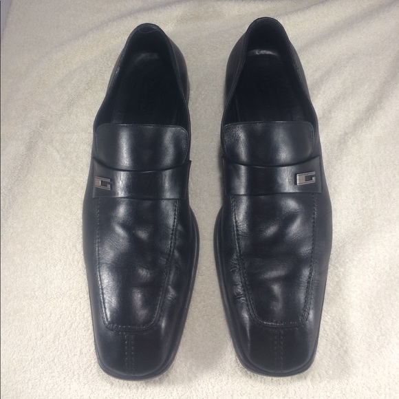 Men's Gucci black slip on logo loafers 12.5 D ! - Picture 4 of 8