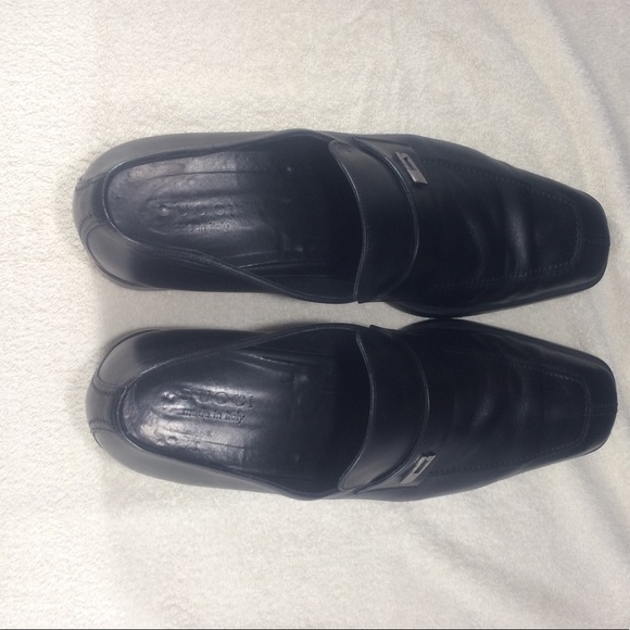 Men's Gucci black slip on logo loafers 12.5 D ! - Picture 5 of 8