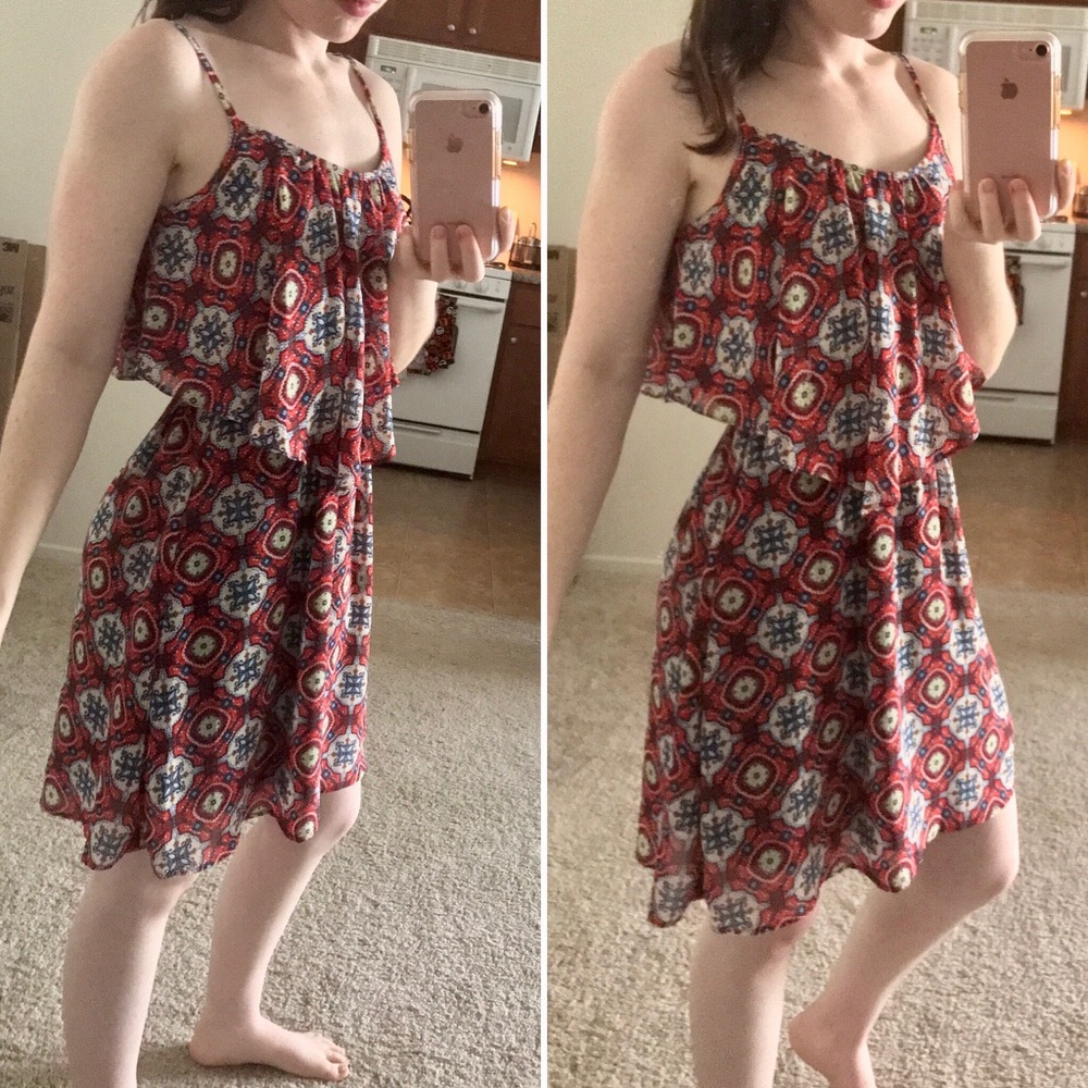 Xhilaration flutter top dress