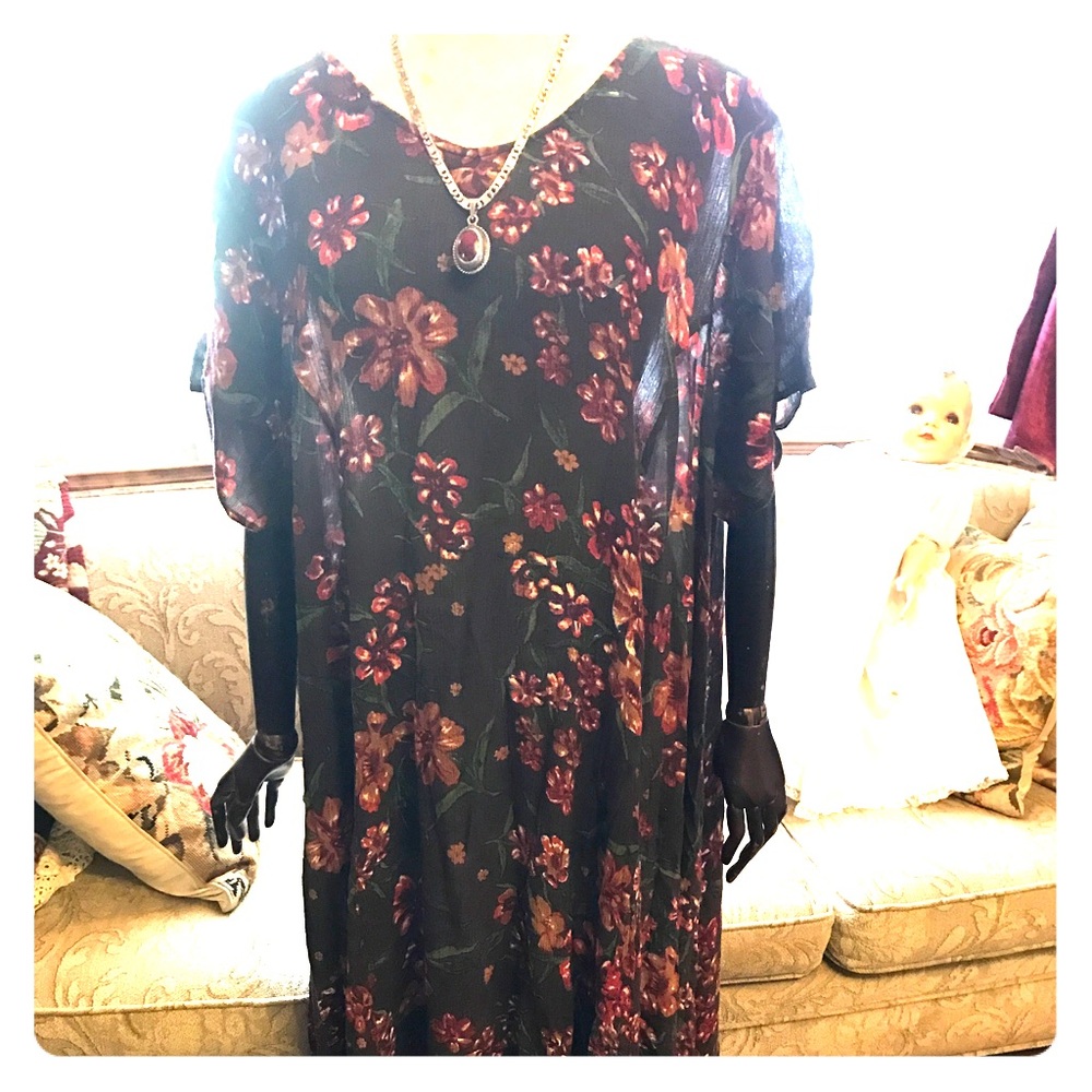 Woman Within soft Crinkle broomstick dress Fall