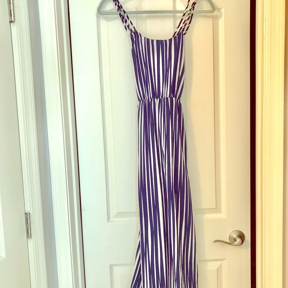 ❤️Blue & white maxi