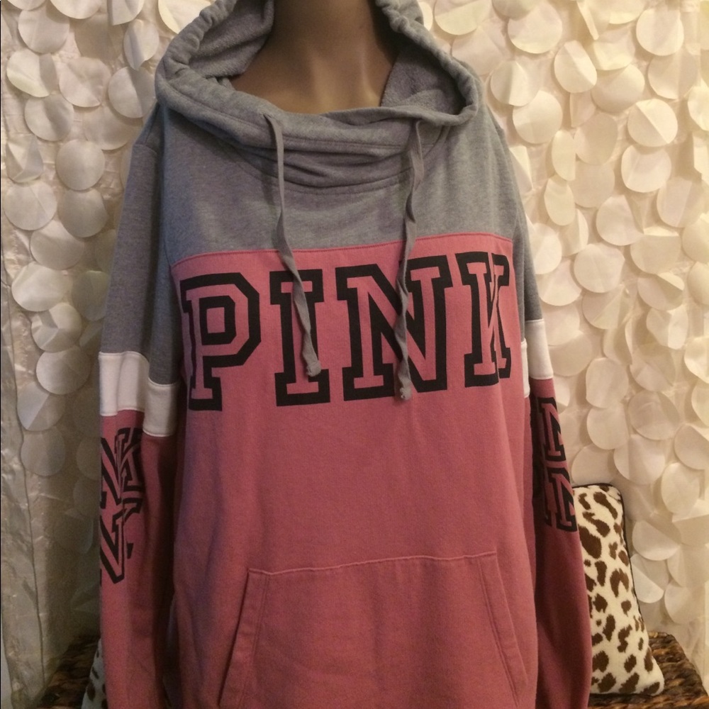 Pink Victoria Secret hoodie sweatshirt size M