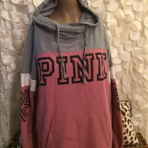 Pink Victoria Secret hoodie sweatshirt size M