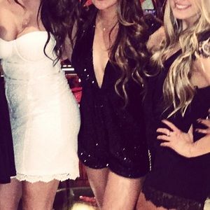 Black sequence romper Black sequence romper