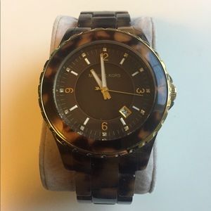 Authentic Women's MK Michael Kors Tortoise Watch