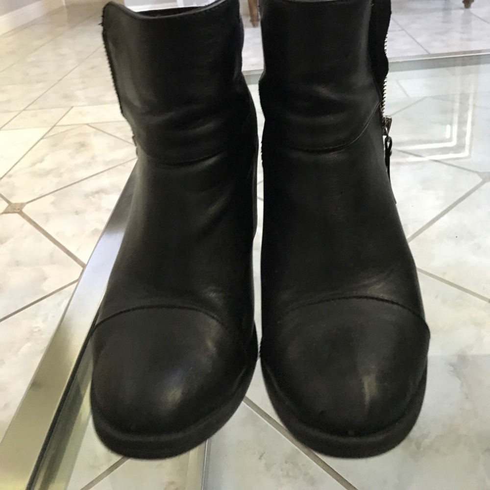 Black H&M Divided booties with suede heel backing