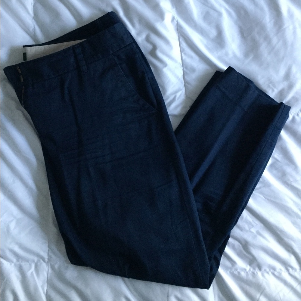 J Crew Skimmer Trouser in Navy