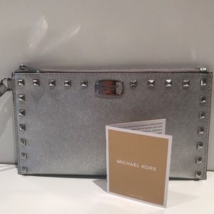 Michael Kors Sandrine Large Studded Clutch
