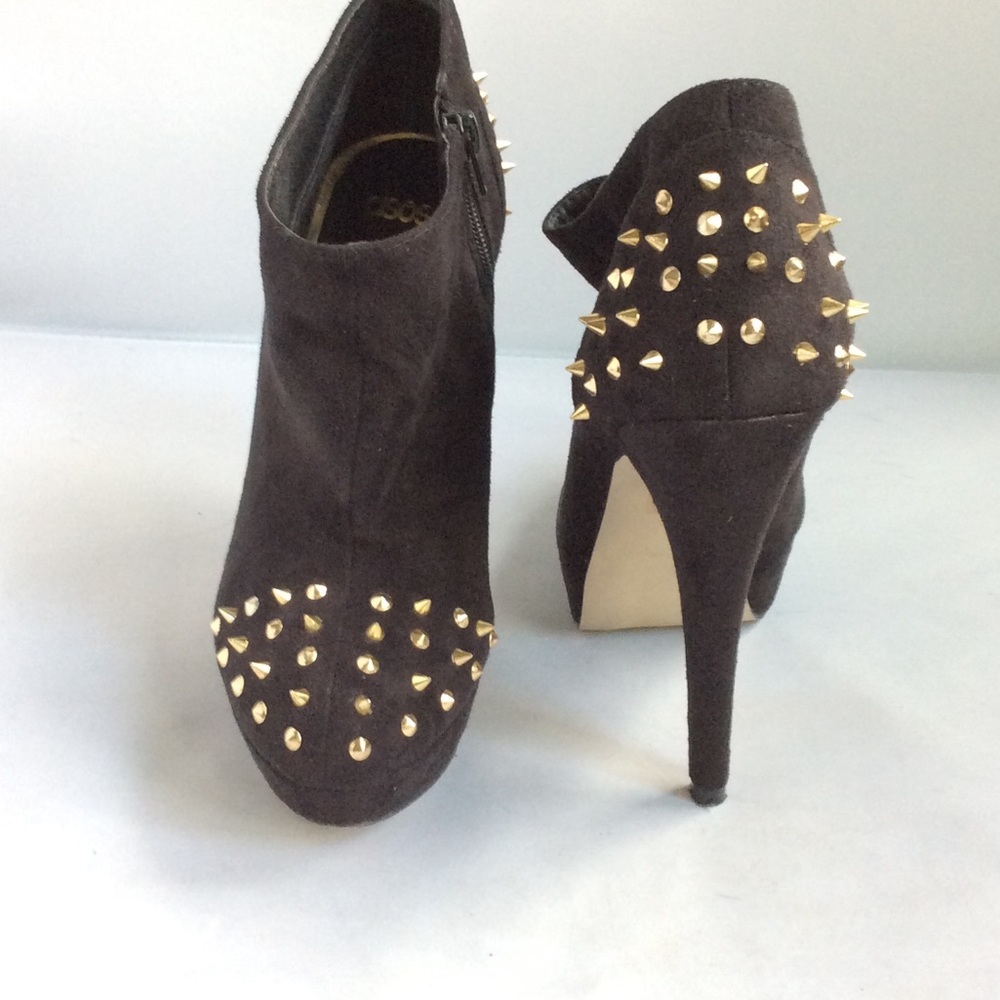 ASOS Black Faux suede studded boots 38