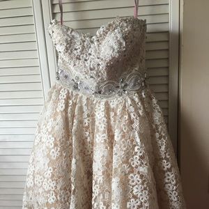 Formal ivory lace dress