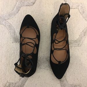 Nine West lace up ballet flats