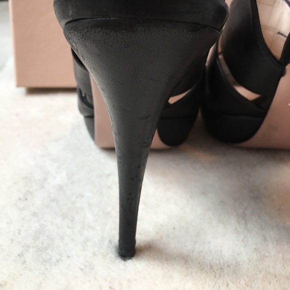 Prada slingback platform leather heel size 40 - Picture 4 of 6
