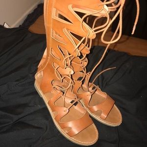 Lace up gladiator sandals