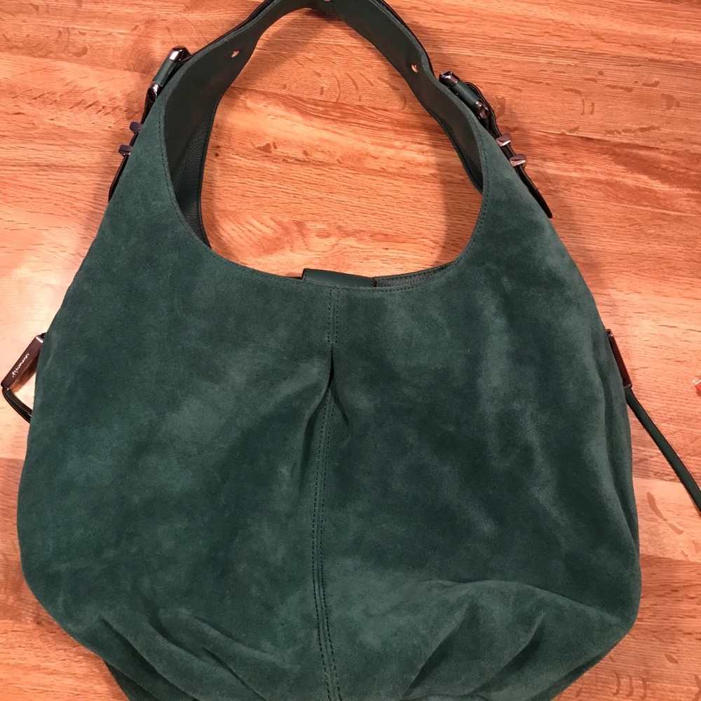 B Makowsky suede hobo