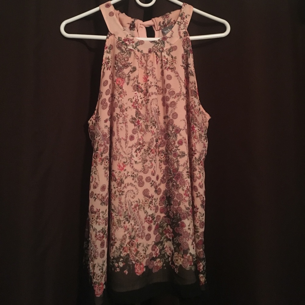 NY&C sleeveless pink blouse size medium
