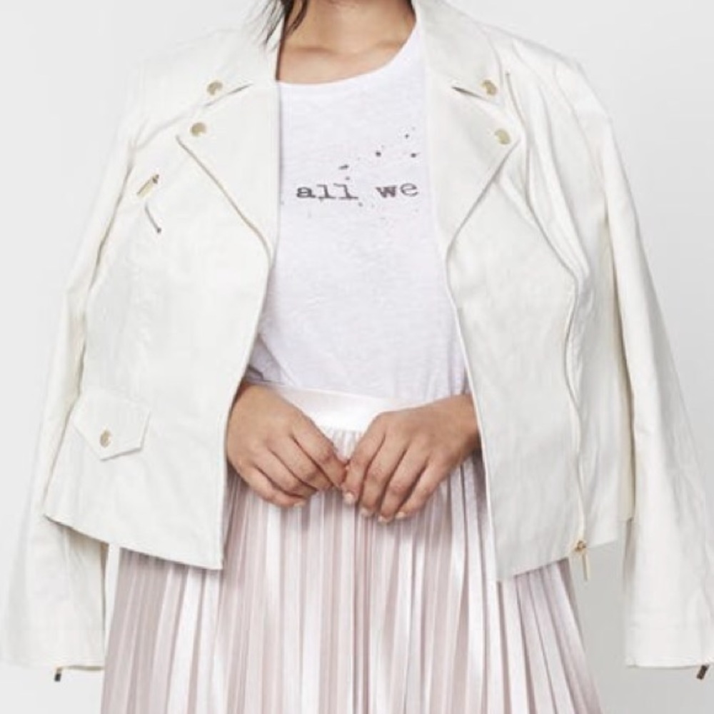 Brand New! Rachel Roy Natural Moto Jacket