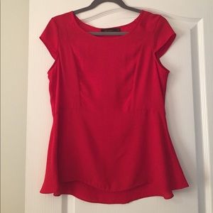 The Limited Cap-Sleeve Peplum Blouse