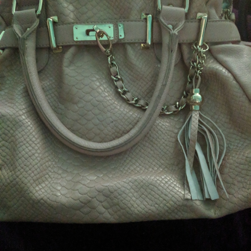 Steve Madden purse three straps gold and mint