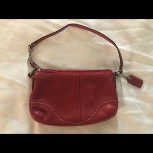 Authentic Coach wristlet wallet bag red leather Authentic Coach wristlet wallet bag red leather