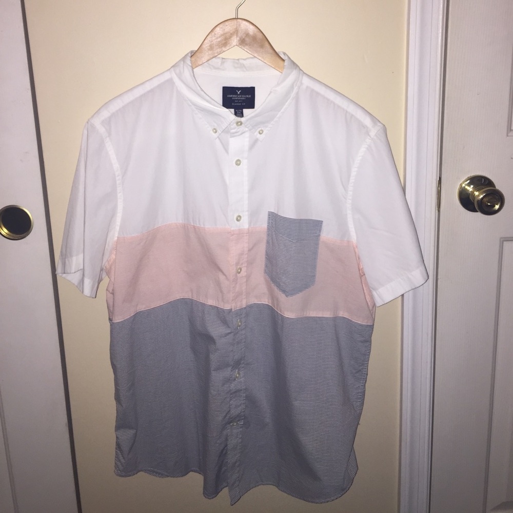 Short-sleeve casual button-up shirt, Classic fit