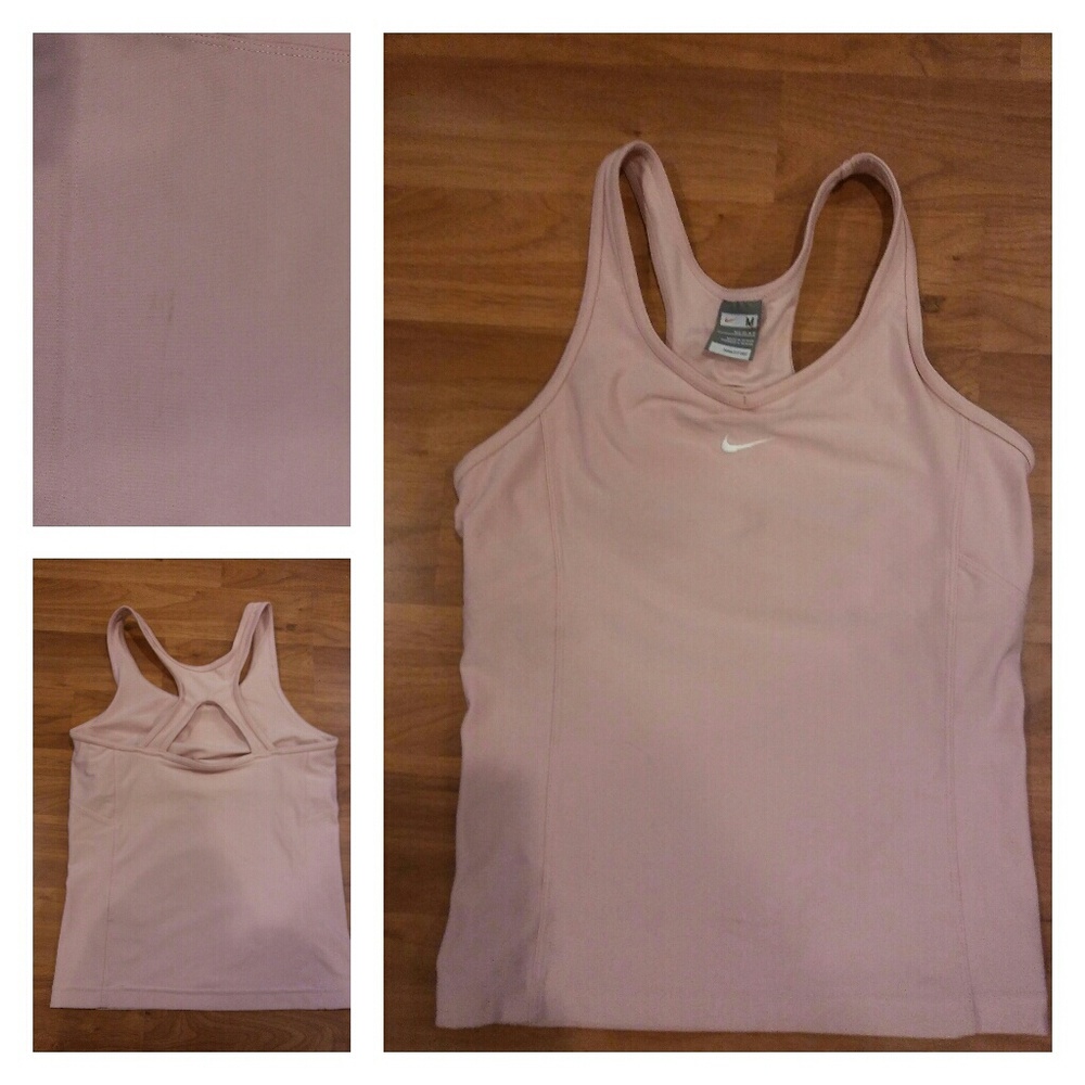 Nike womens tennis tank racer back pink medium