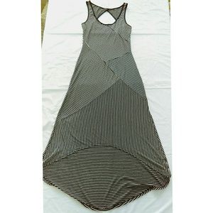 Club Soda black & white striped Maxi dress