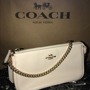 Coach Large Pebbled Leather Wristlet Coach Large Pebbled Leather Wristlet