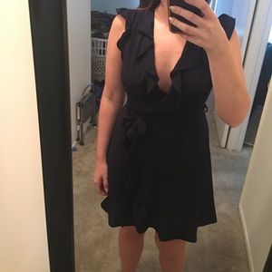 Navy Ruffle Dress
