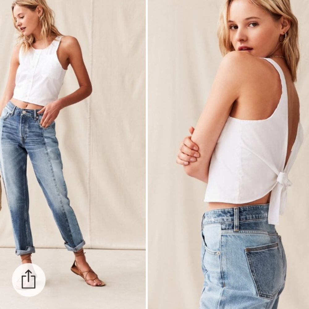 Urban Renewal Oxford Tie back top