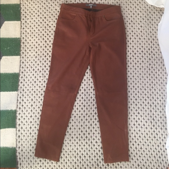 Brown Leather Pants - Picture 2 of 3