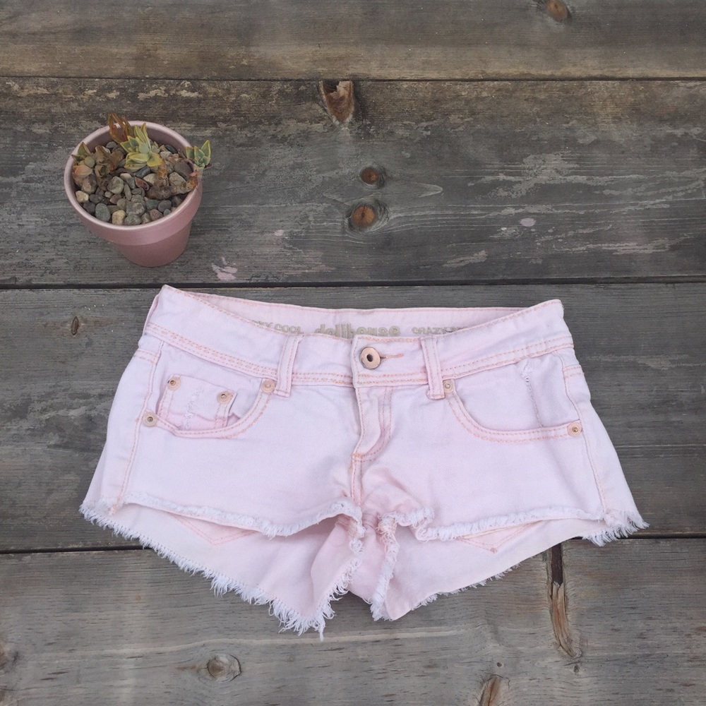 DOLLHOUSE PINK SHORTS SZ 3 MINI DENIM JEAN