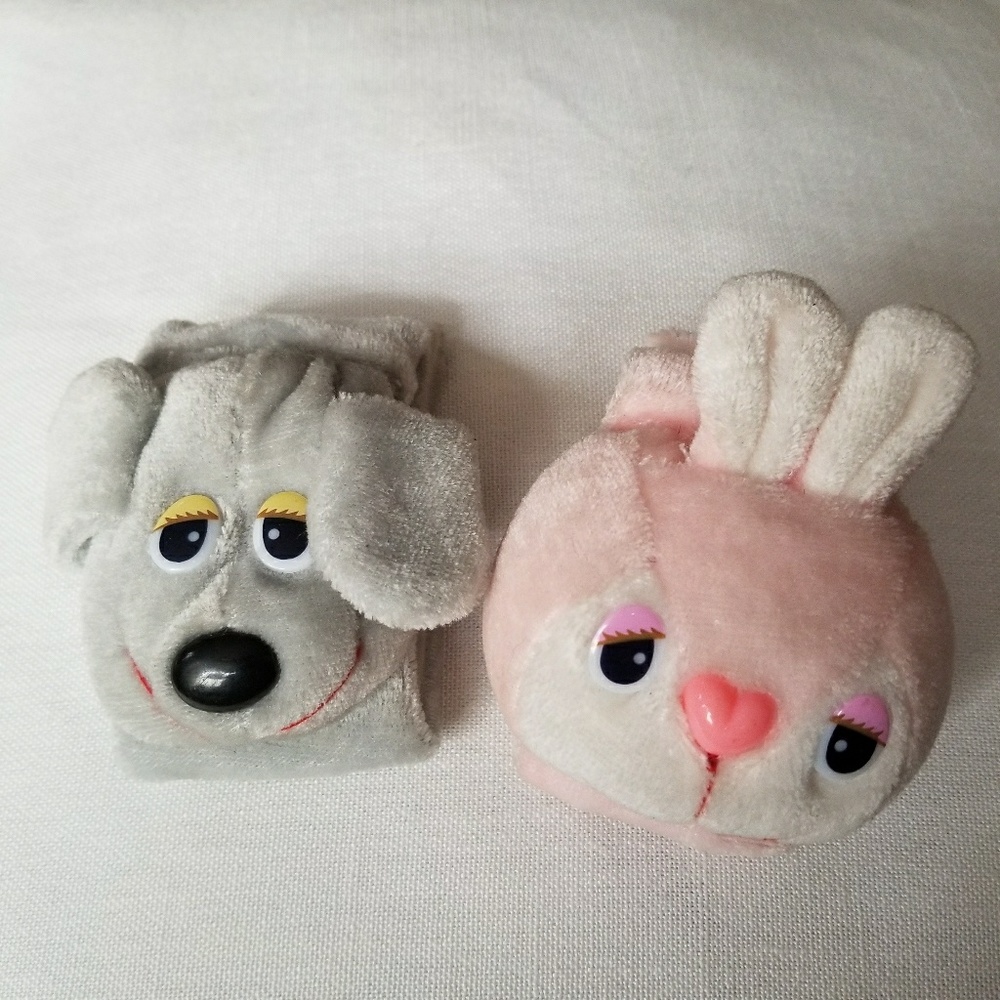 Vintage Animal Watch Bracelet Wristlet puppy bunny
