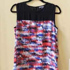 NWT VINCE CAMUTO MUTLI-COLOR SLEEVELESS BLOUSE S NWT VINCE CAMUTO MUTLI-COLOR SLEEVELESS BLOUSE S
