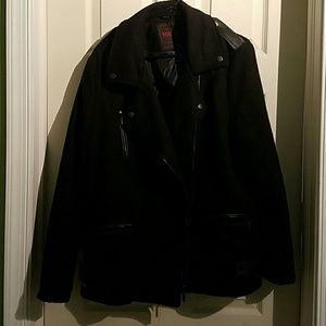 Women's Yoki black moto-style coat size 1X