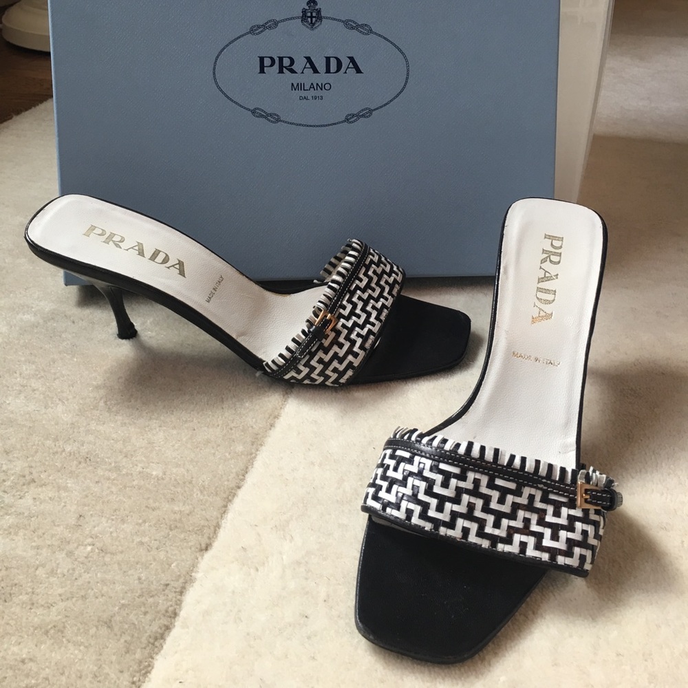 Prada kitten heel sandal size 39