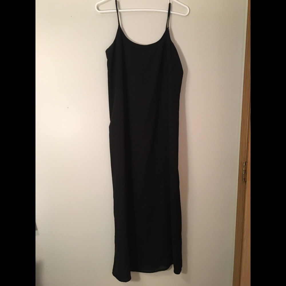 Black slip dress