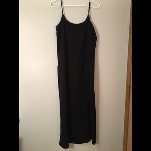 Black slip dress