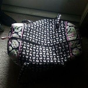 Vera Bradley Pink Elephants Large Duffel Bag
