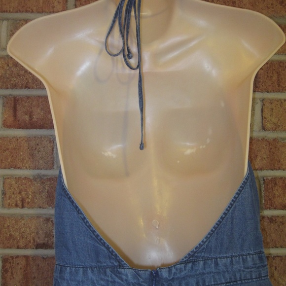 Nordstrom Astr The Label Chambray Halter Jumpsuit - Picture 5 of 8