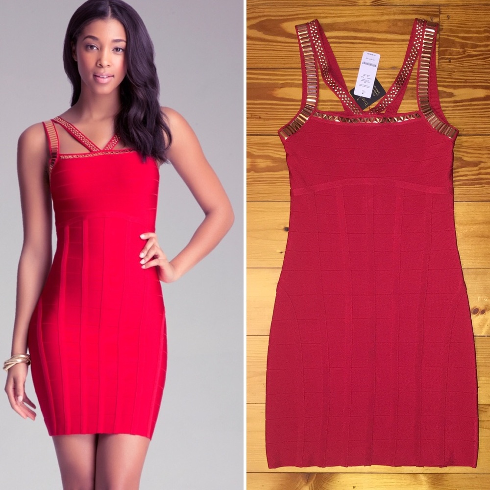 Bebe bandage red dress NWT