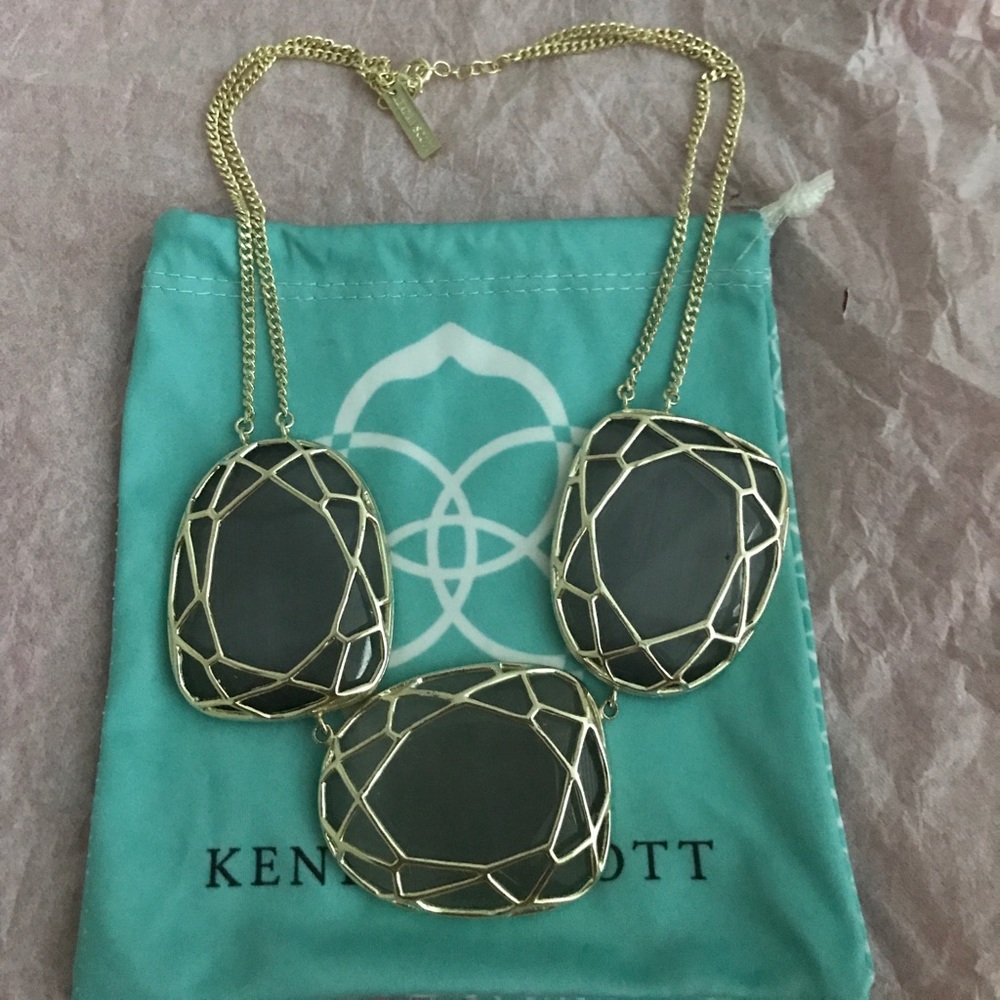 Kendra Scott slate cat's eye Marcella necklace