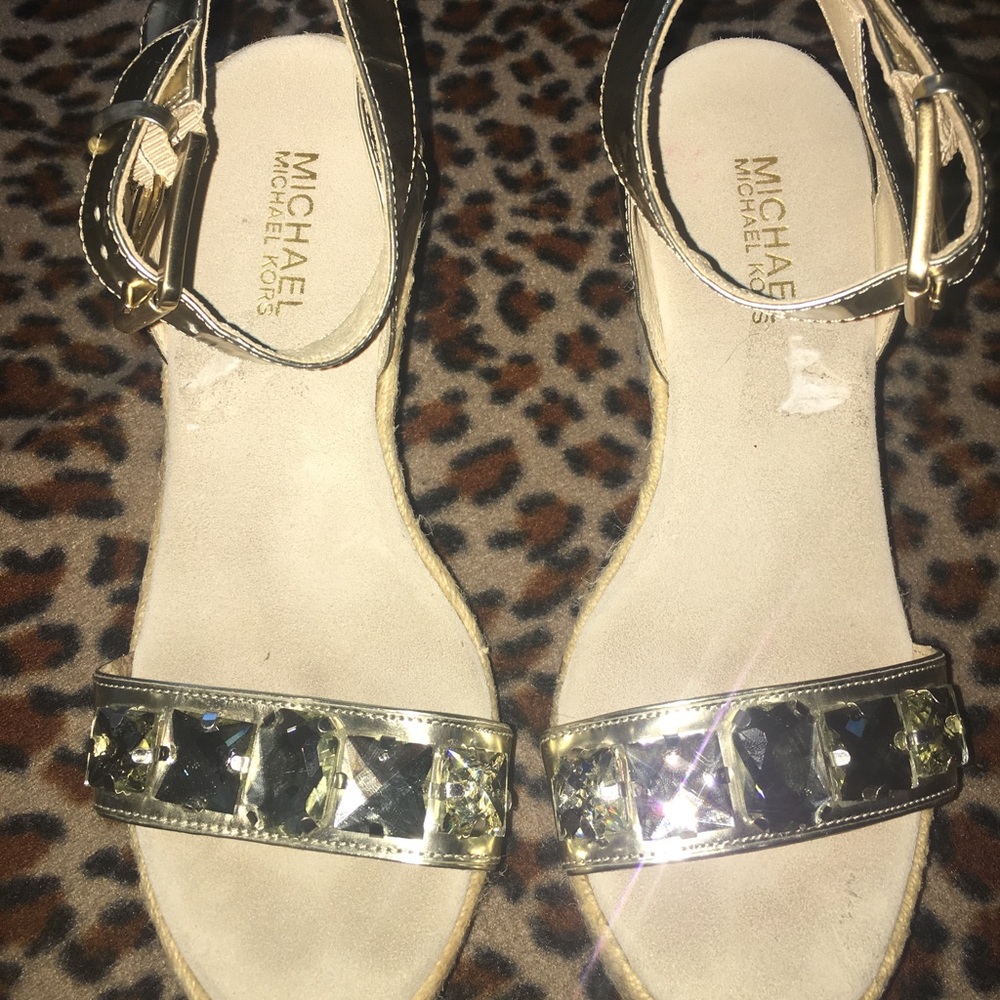 Michael Kors Gold Wedges