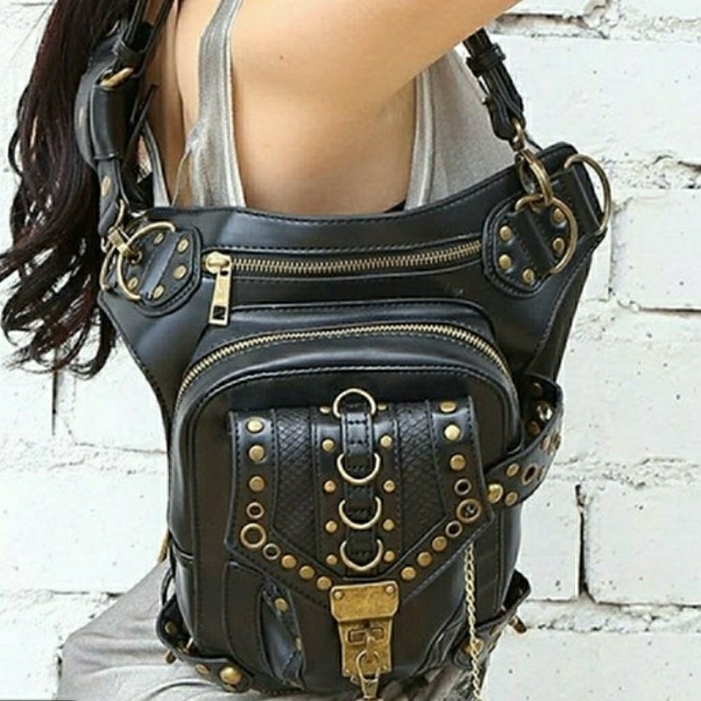 NWT Black Holster Waist Pack Hip Shoulder Bag - Picture 5 of 7