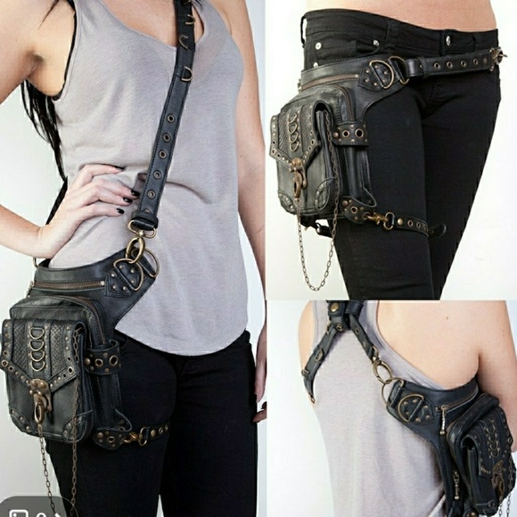 NWT Black Holster Waist Pack Hip Shoulder Bag - Picture 7 of 7