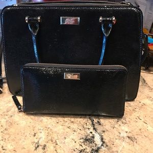 Kate spade mulberry black with wallet