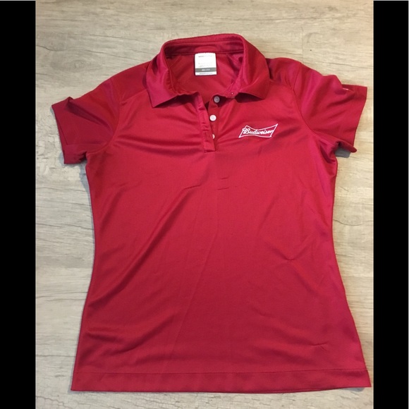 red nike golf polo shirt