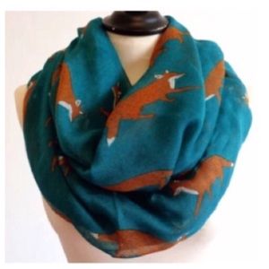 New Teal Fox Infinity Scarf New Teal Fox Infinity Scarf