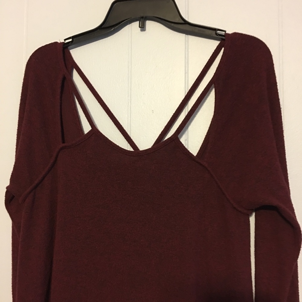 Alya Burgundy Sweater Dress - Picture 4 of 4