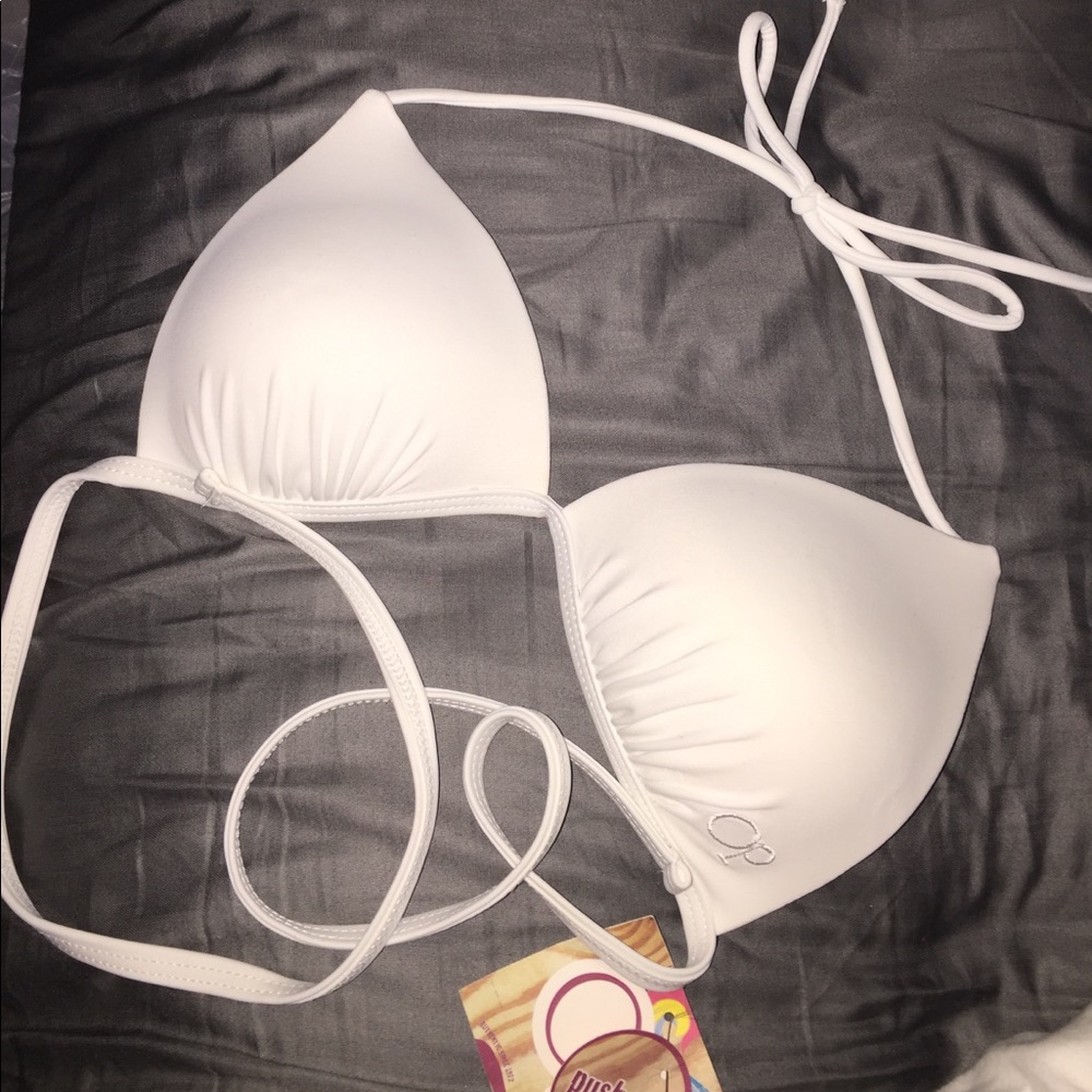 White triangle swim top