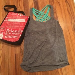 Lulu lemon wild tank, gray and aqua